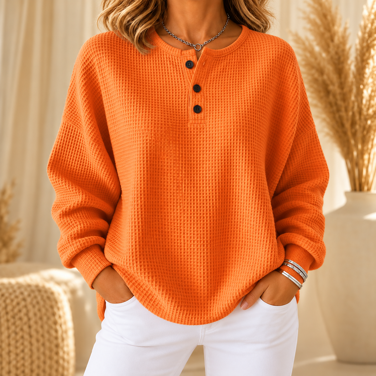 MIRA™ | STRIKKEGENSER — Oransje