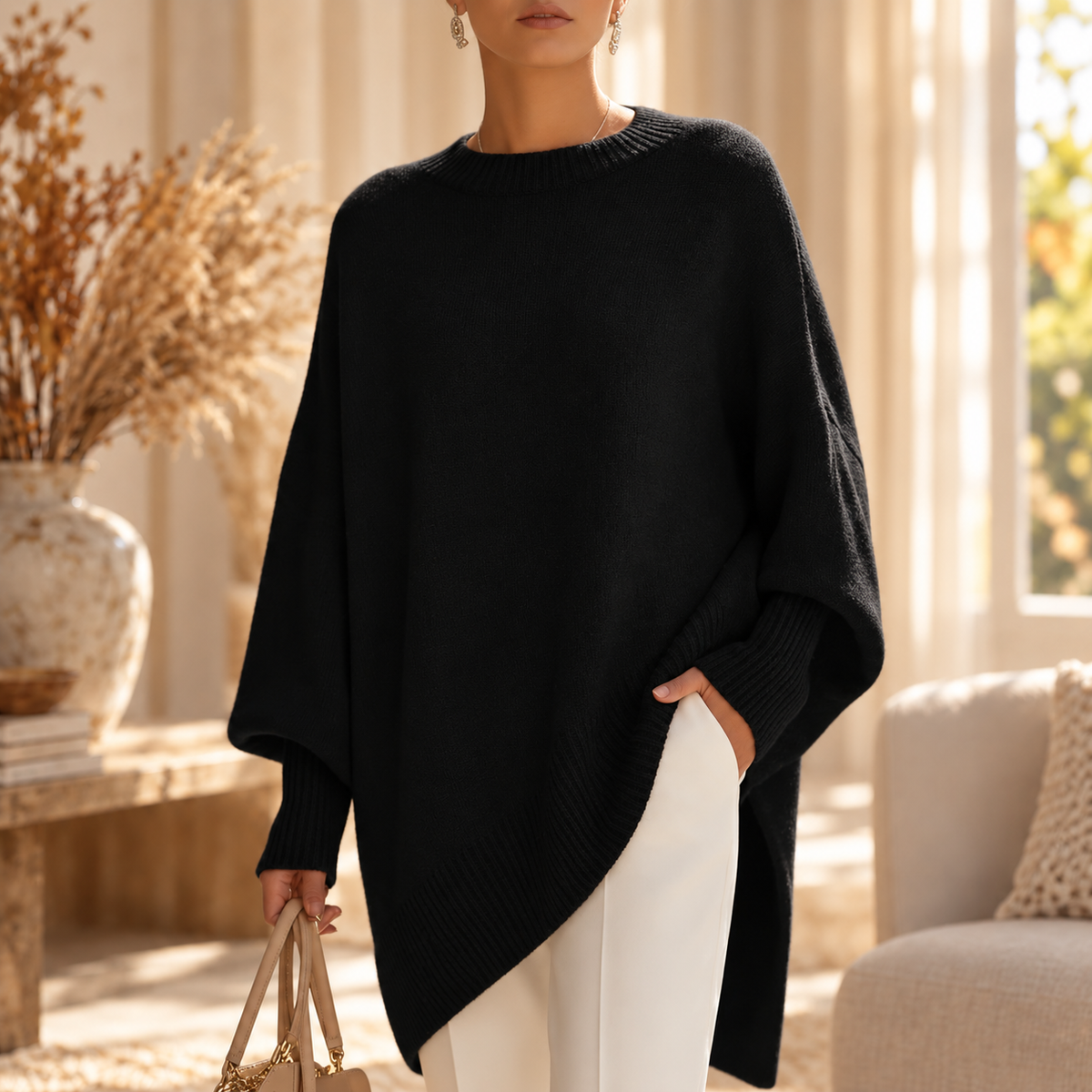 FRIDA™ | STRIKKEGENSER — Svart