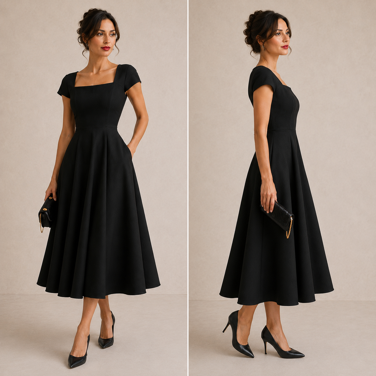 KAMILA™ | ELEGANT MIDIKJOLE