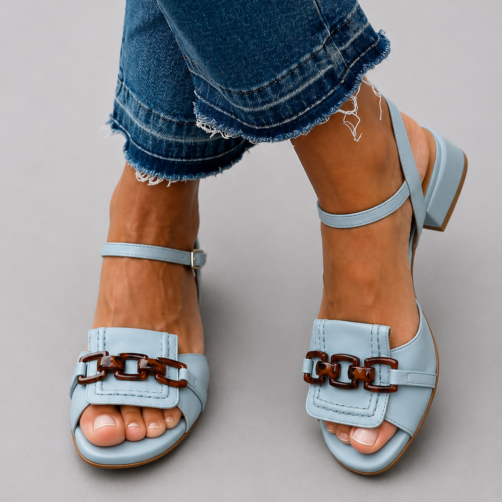 AZZURRA™ | SANDALER MED METALLKJEDE