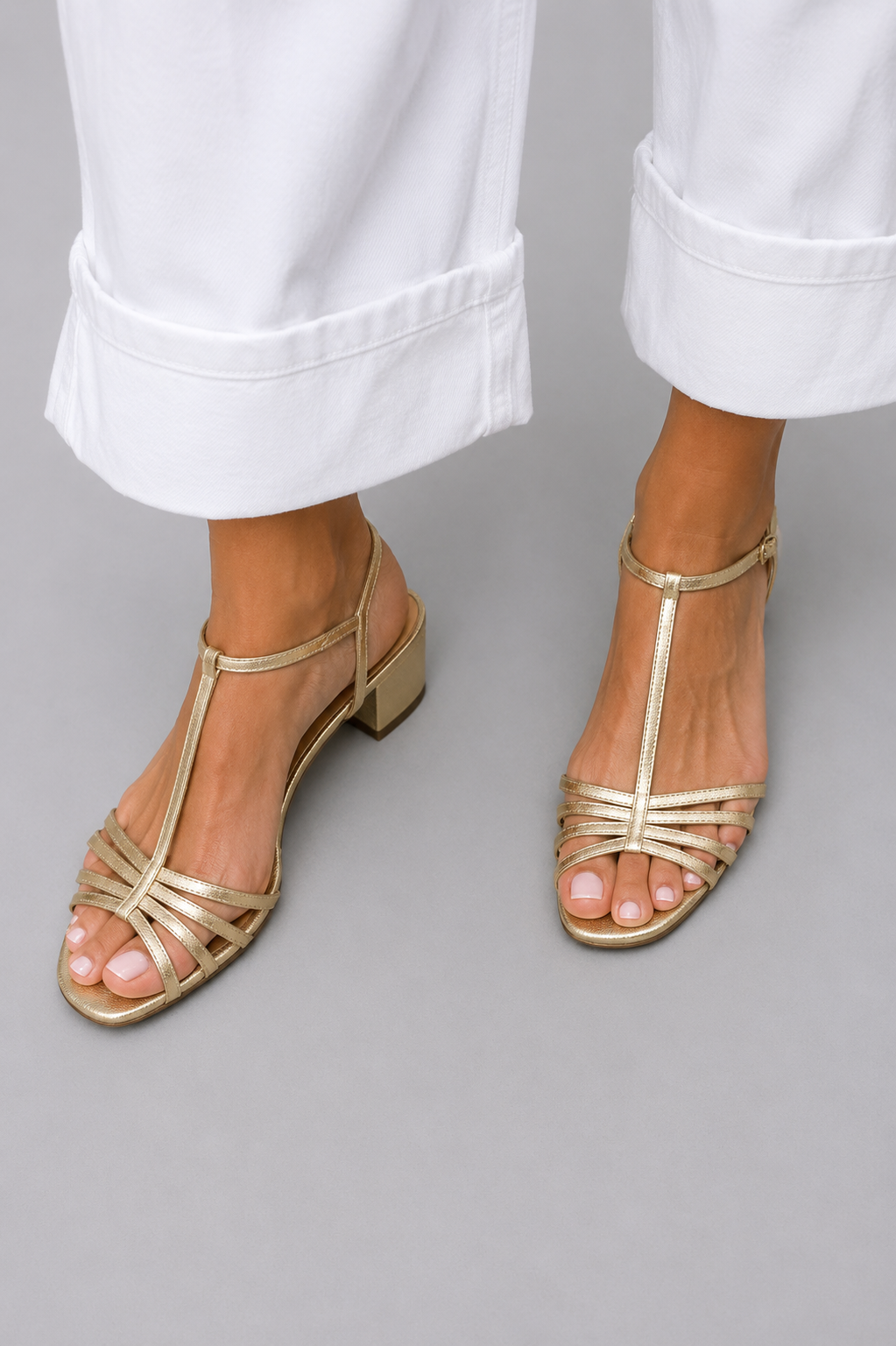 ALLEGRA™ | GYLDNE SANDALER HVERDAGSELÉGANSE