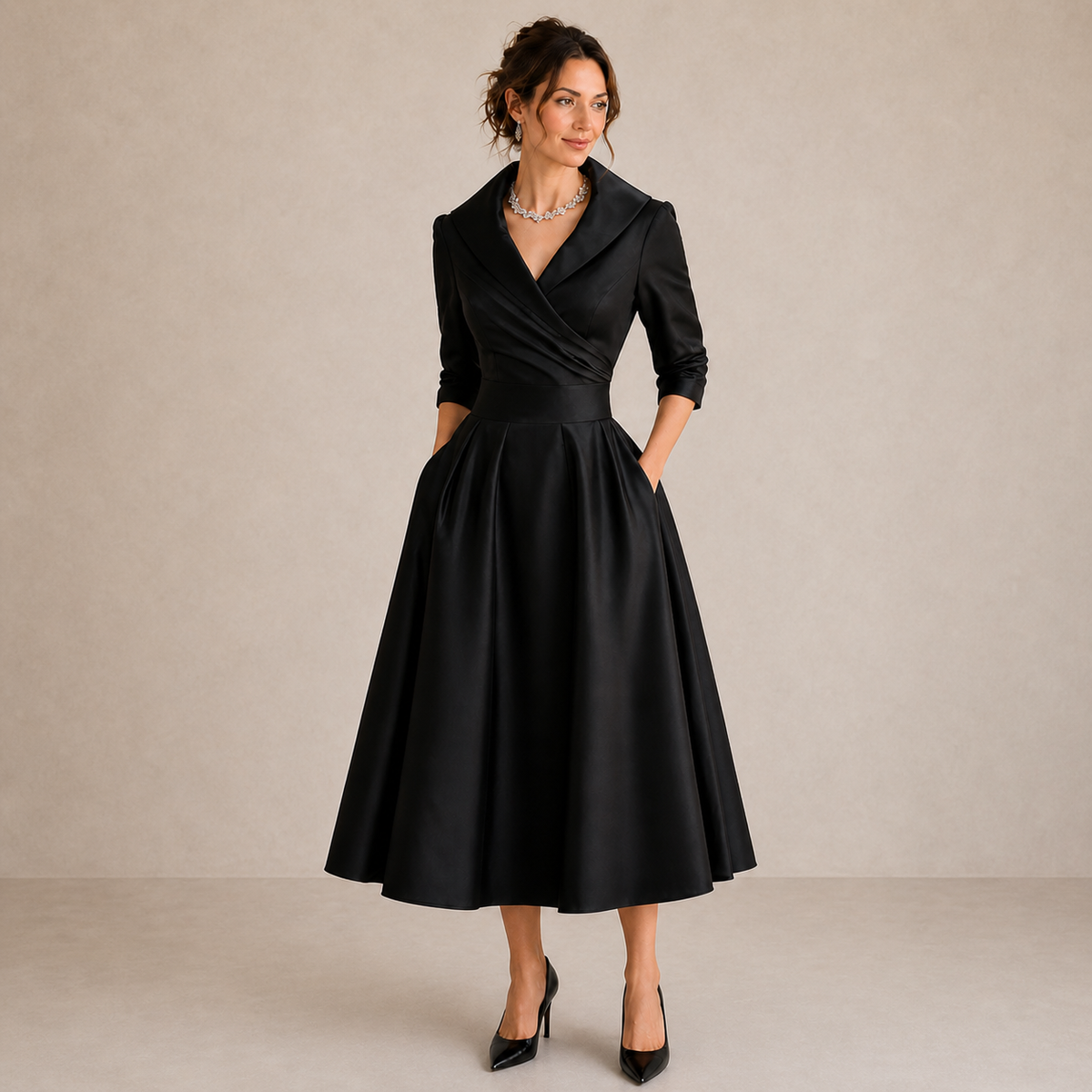 MAGDA™ | ELEGANT MIDIKJOLE