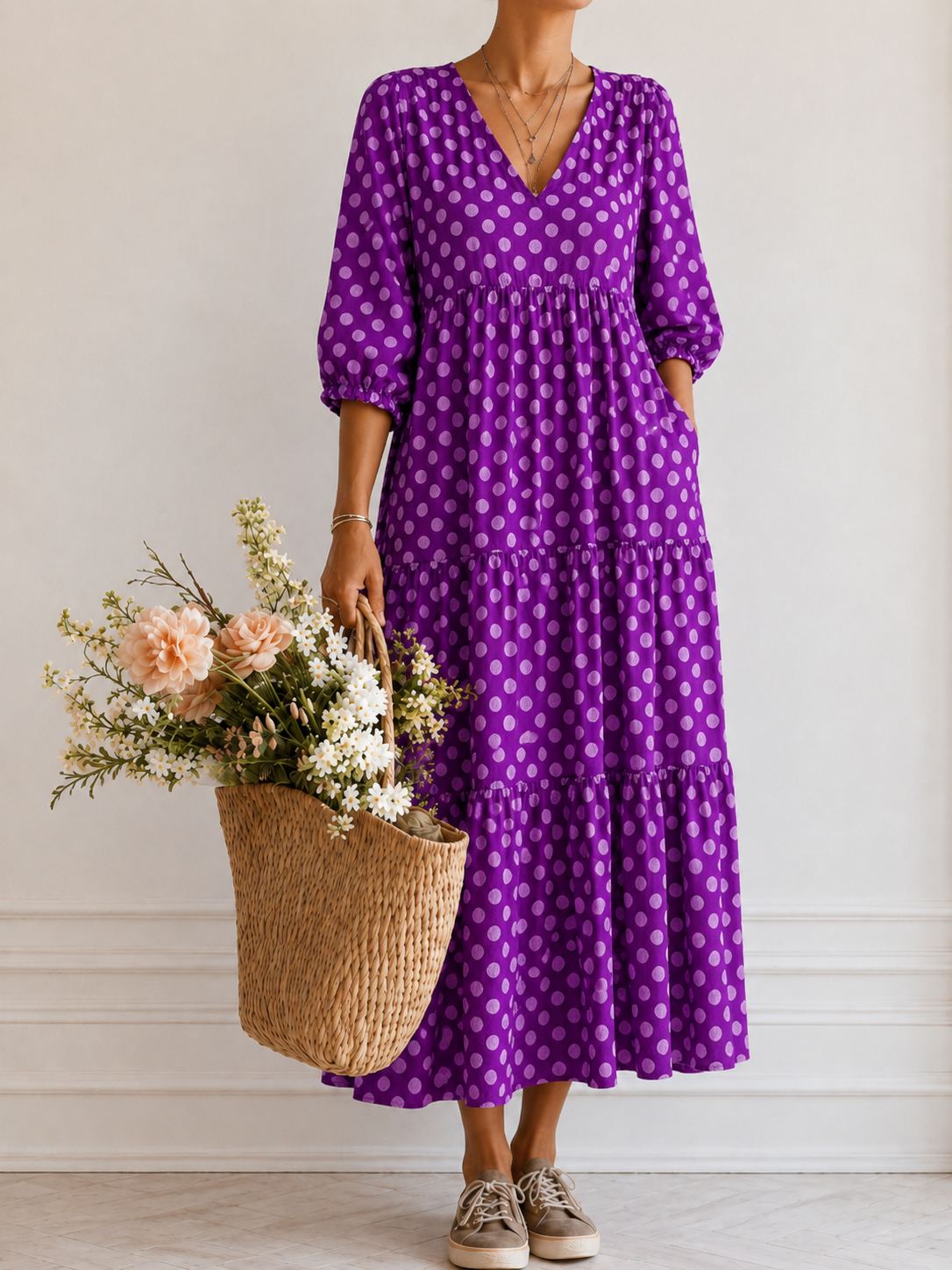 OLIVIA BOHO™ | BOHEMSK SOMMERKJOLE — Lilla