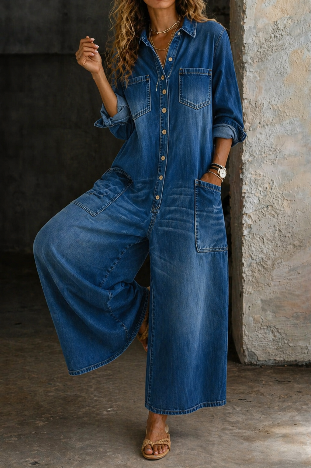 MARIT™ | Casual Denim Kjeledress