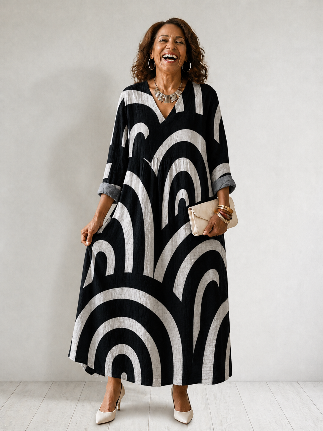CYNTHIA™ | SOMMERBRIS PRINTED MIDI-KJOLE