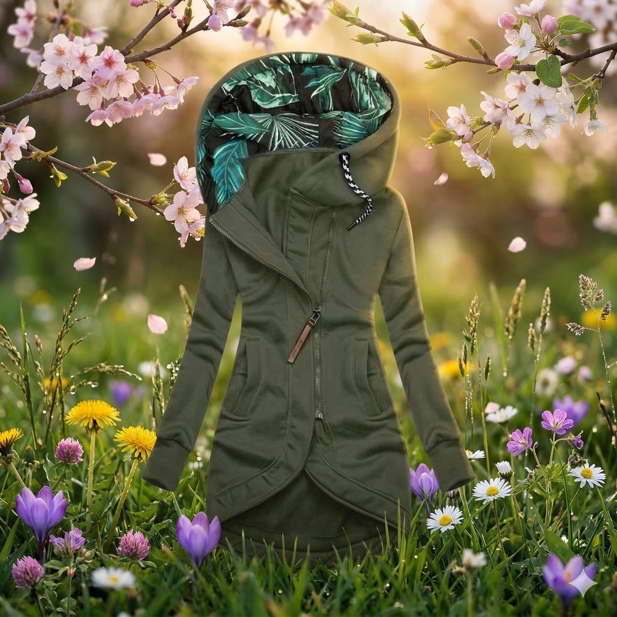 Ann™ Varm Overgangsjakke — Grønn