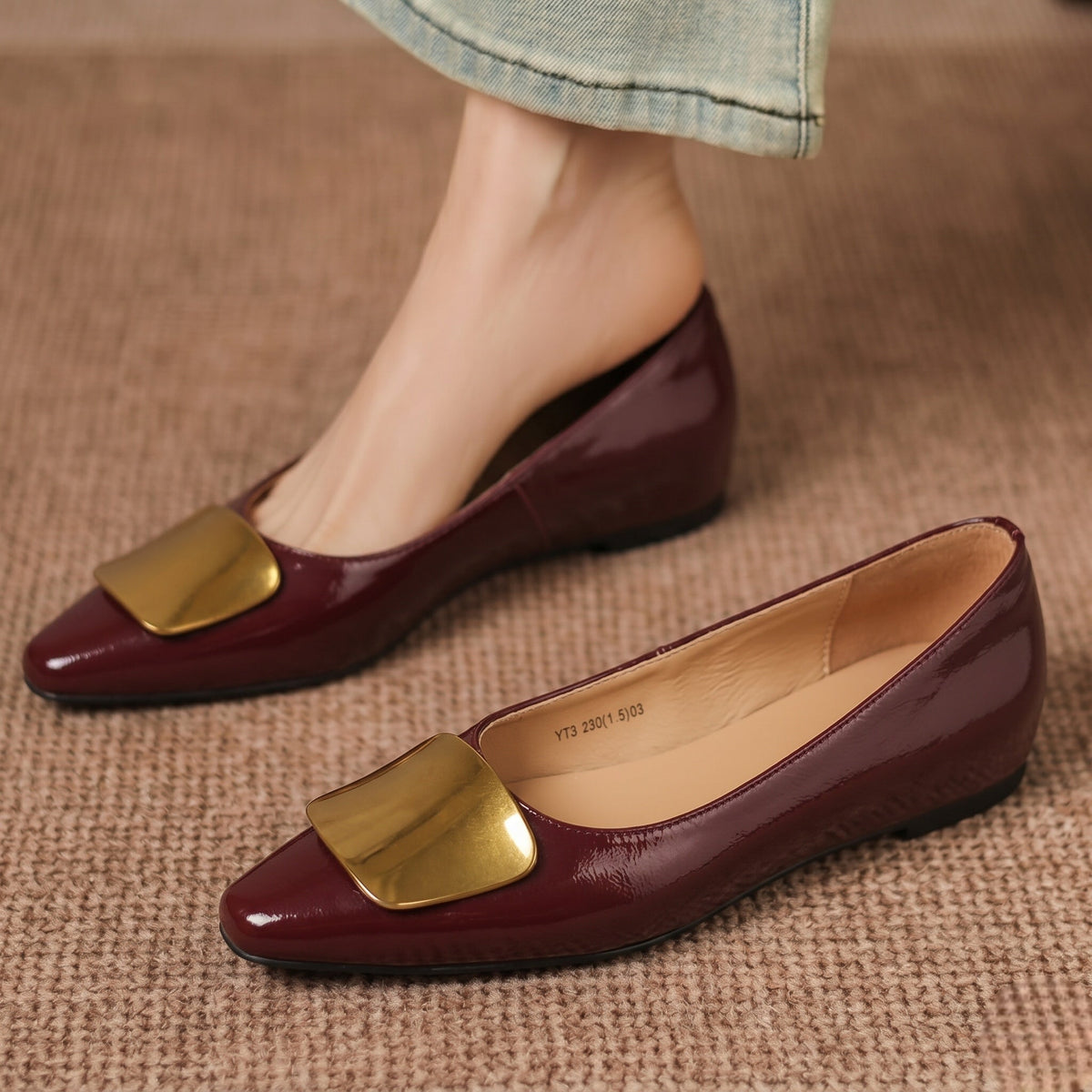 LOREA™ | ELEGANTE FLATE SKO — Rød