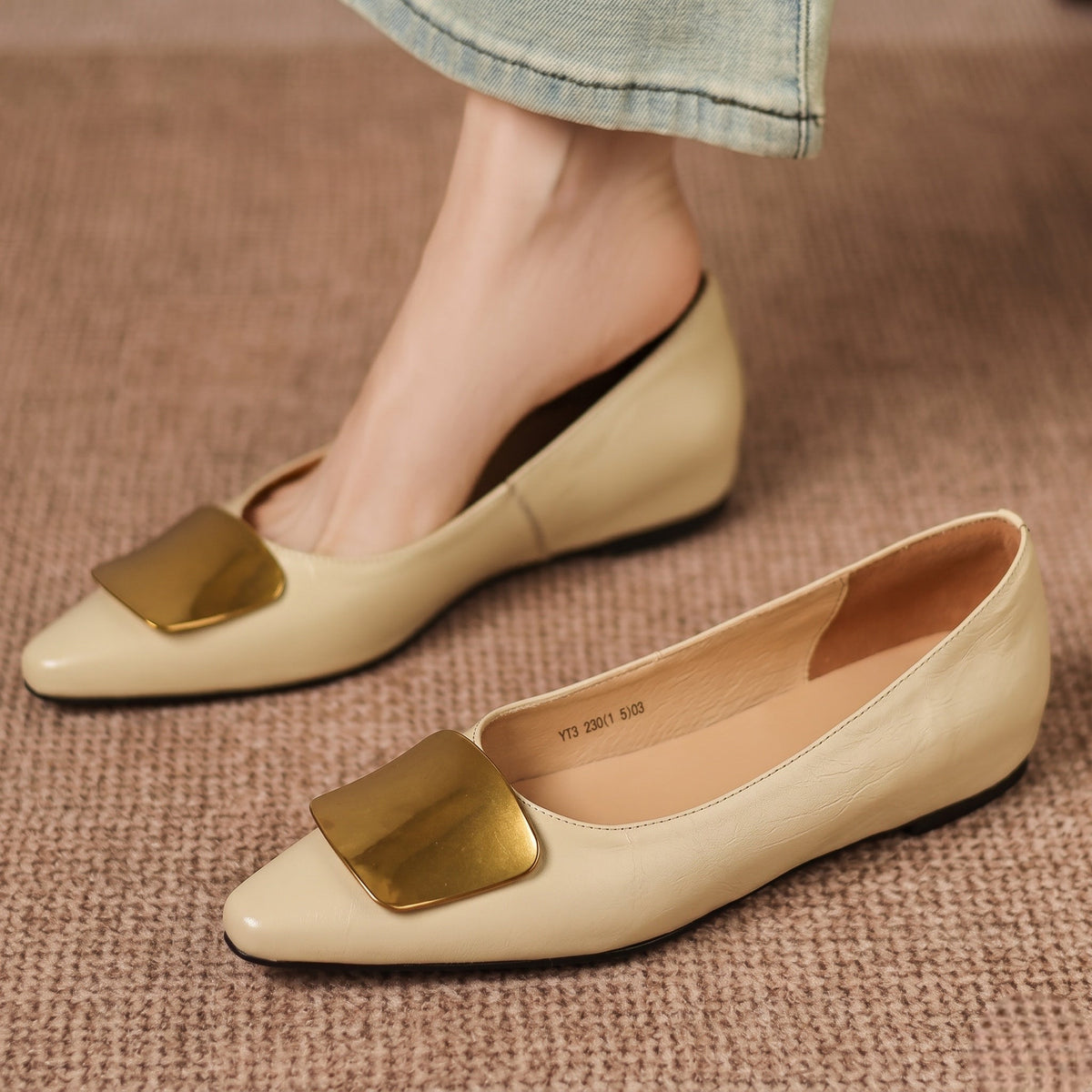 LOREA™ | ELEGANTE FLATE SKO — Aprikos
