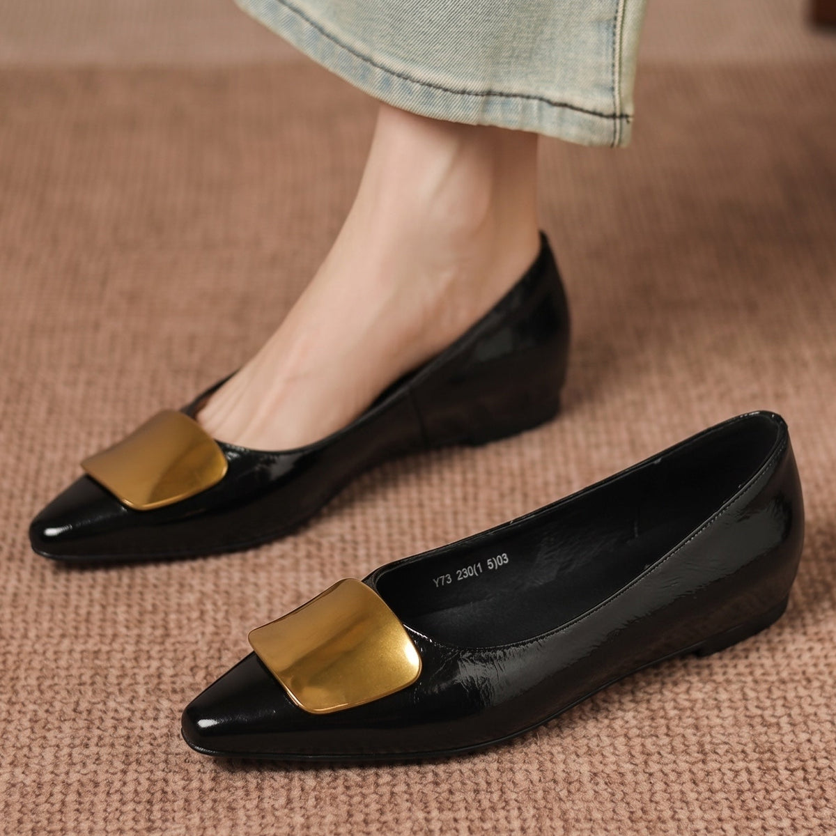 LOREA™ | ELEGANTE FLATE SKO — Svart