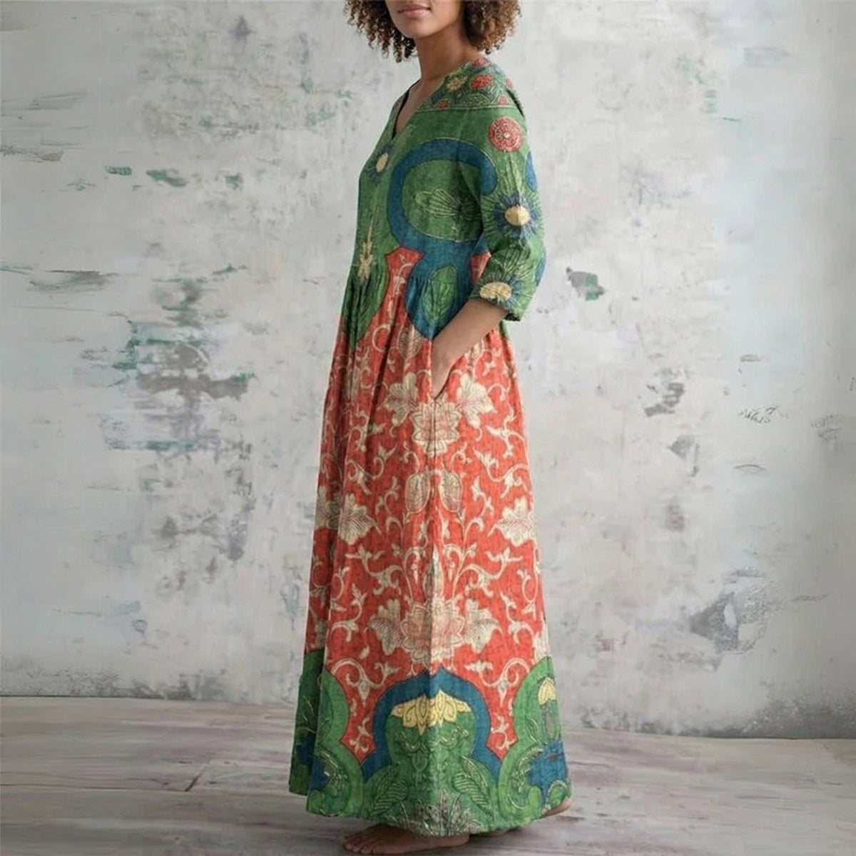 LYRA™ | VINTAGE BLOMSTER MAXI-KJOLE TIDLØS GRACE
