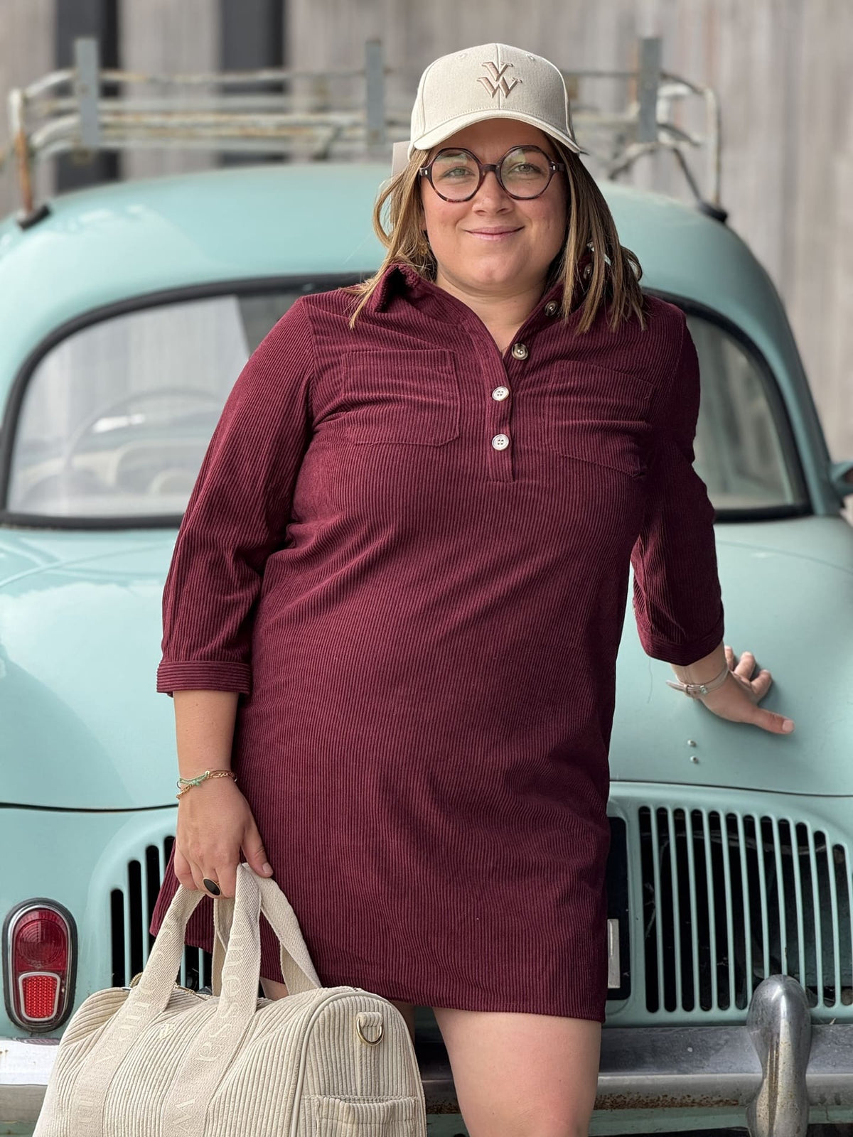 TOVE-LISE™ | MYK SKJORTEKJOLE MED BRYSTLOMMER