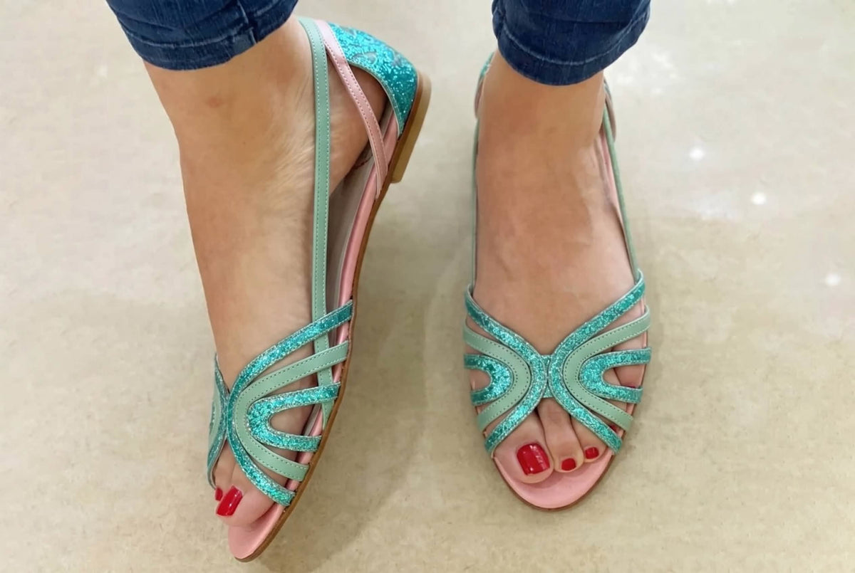 TALIA™ | SOMMERSANDALER — Bluish Green