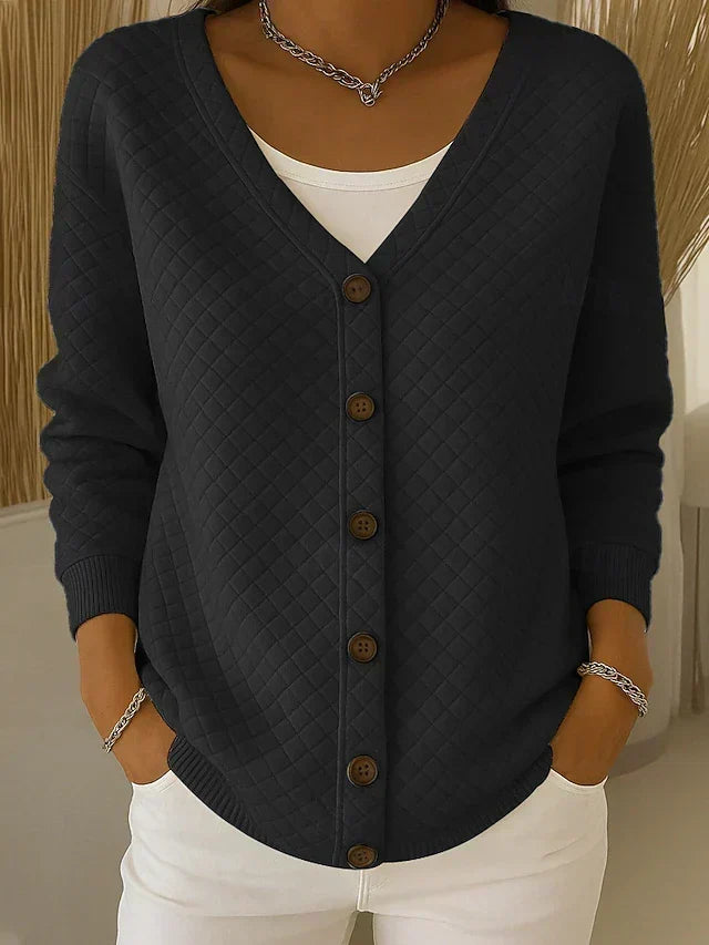 LENE™ | STRIKKECARDIGAN — Svart