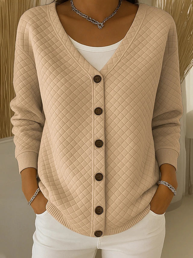 JANNE™ | STRIKKECARDIGAN — Khaki