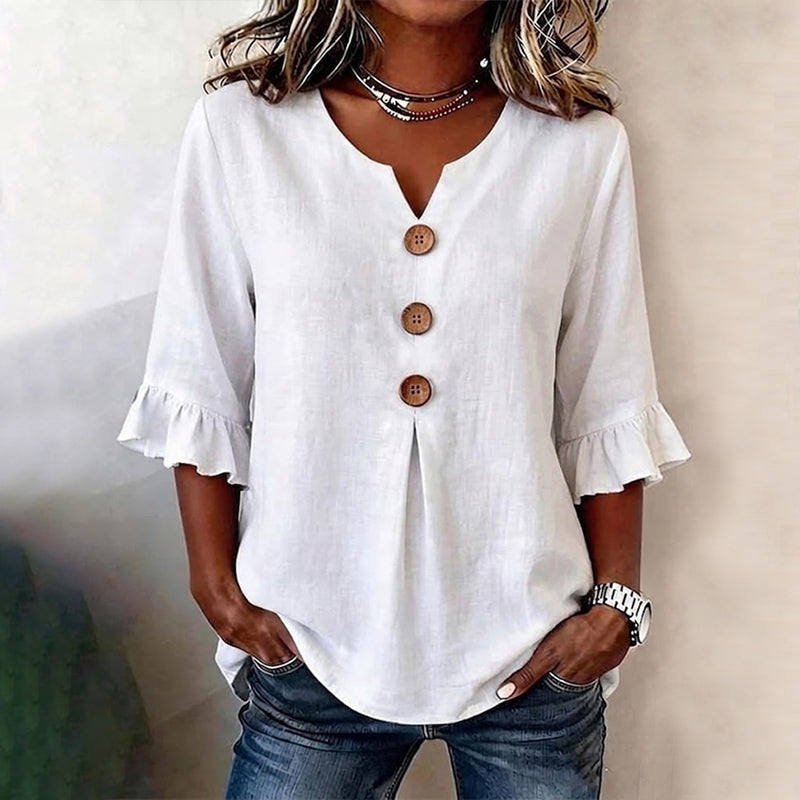 CLARA™ | AVSLAPPET KLASSISK BLUSE