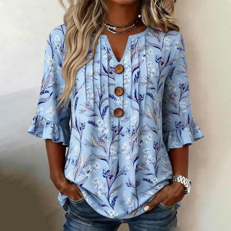 DIANA™ | VINTAGE BLOMSTER BLUSE
