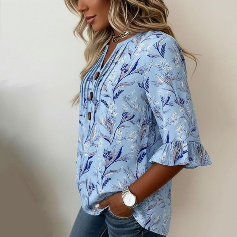 DIANA™ | VINTAGE BLOMSTER BLUSE