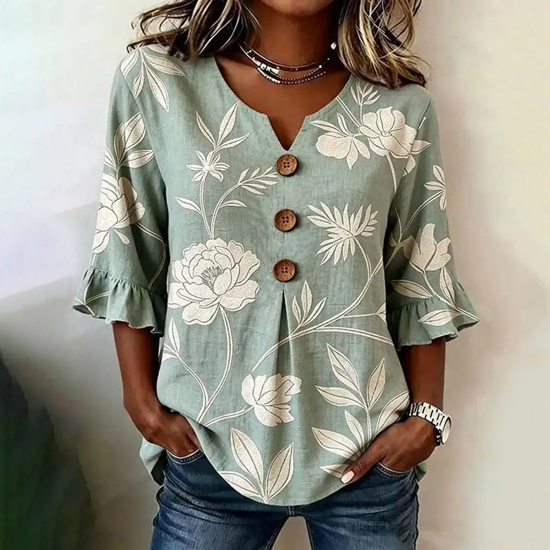 OCTAVIA™ | VINTAGE BLOMSTER BLUSE