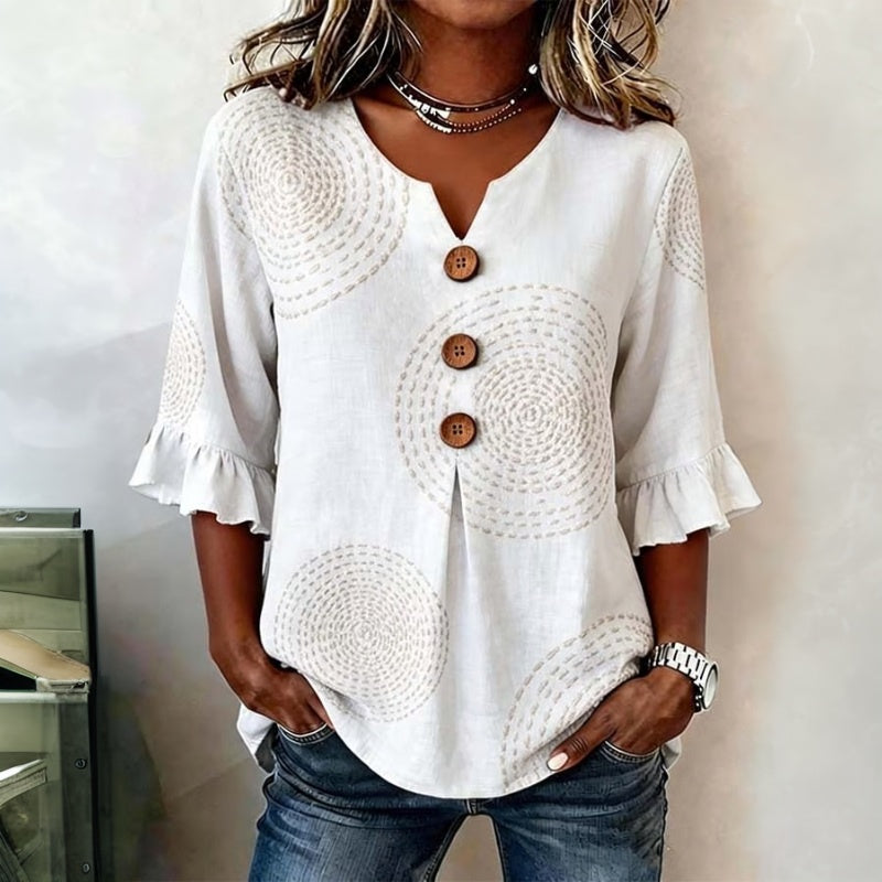 WINIFRED™ | VINTAGE AVSLAPPET BLUSE