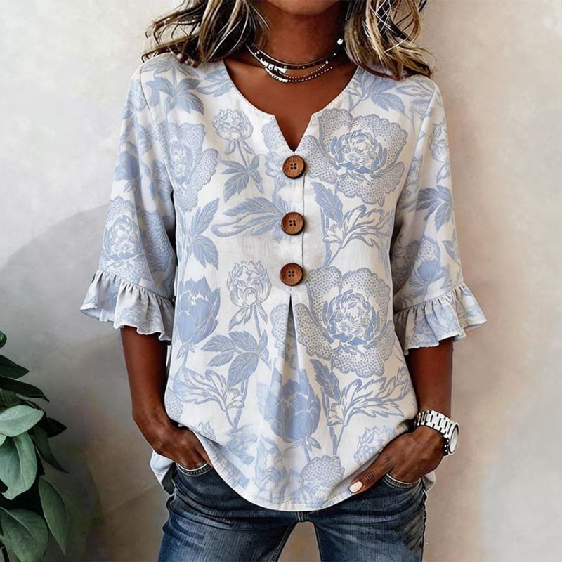ZELDA™ | VINTAGE BLOMSTER BLUSE