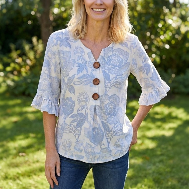 ZELDA™ | VINTAGE BLOMSTER BLUSE