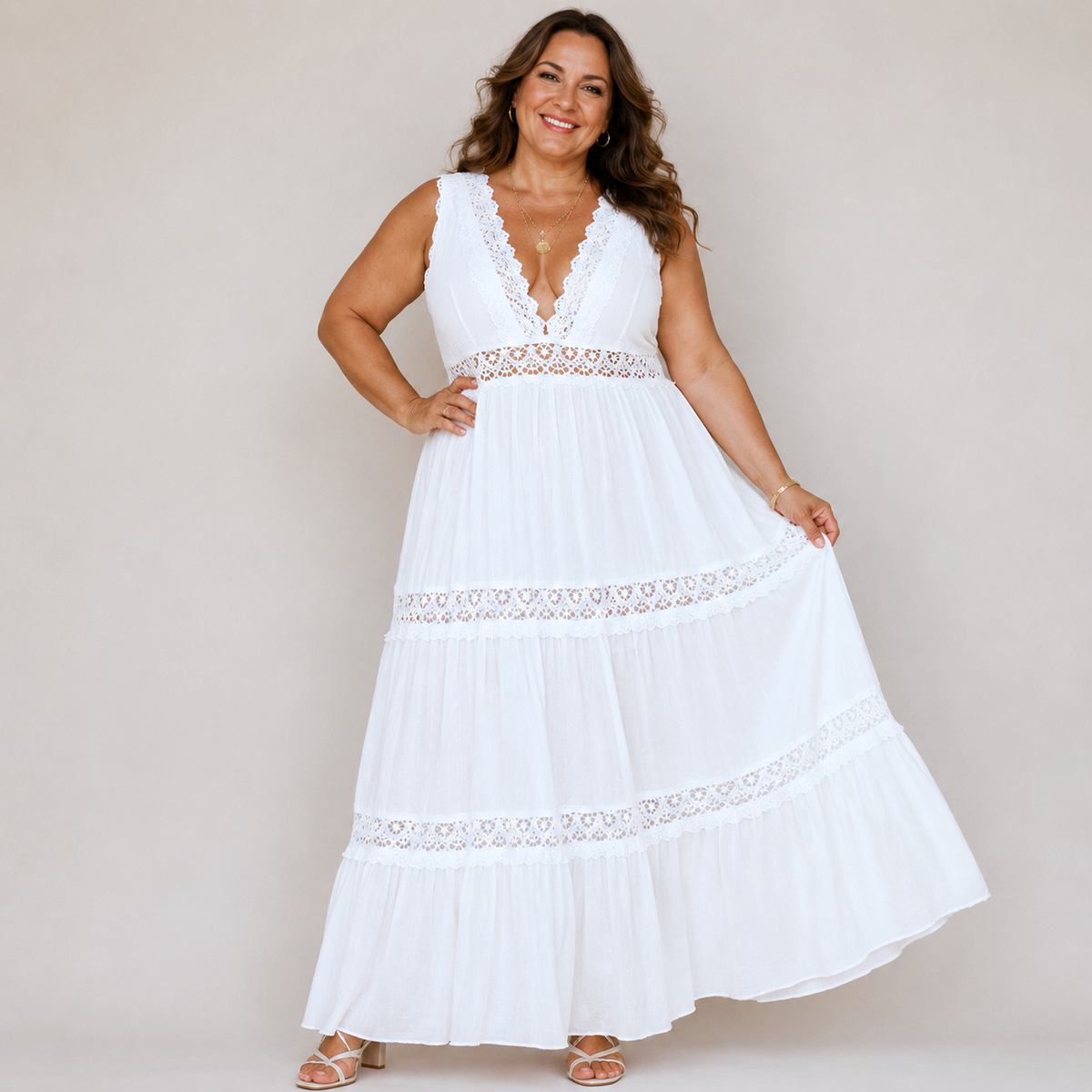 Keishanna | Flatterende boho-maxikjole