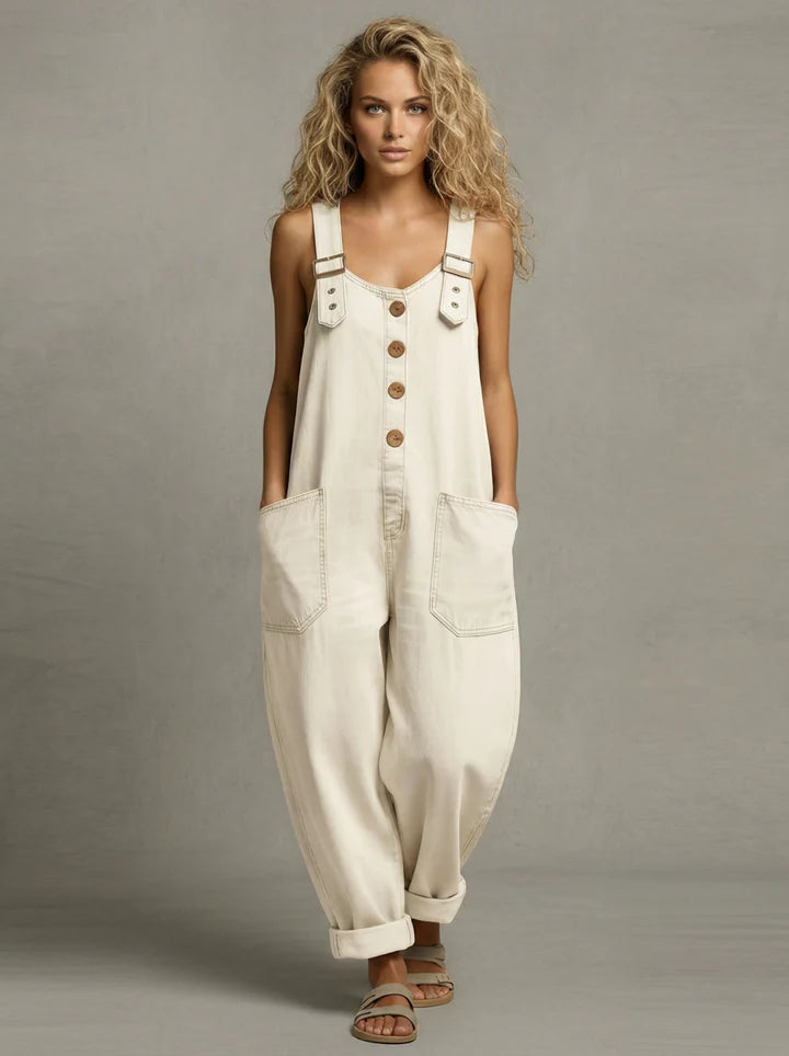 Lejla – Stilig denim jumpsuit med lommer