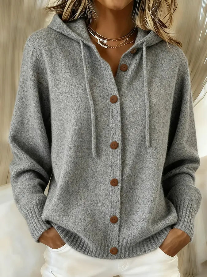BERIT™ | STRIKKECARDIGAN — Grå