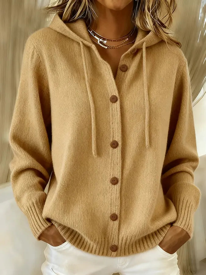 MELINA™ | STRIKKECARDIGAN — Khaki