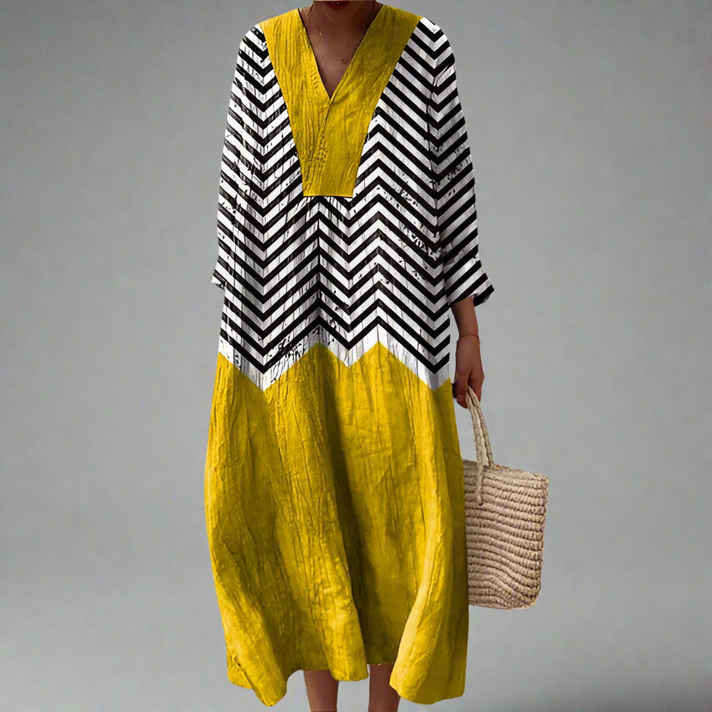 JULIA™ | GEOMETRISK MIDI-KJOLE ELEGANT DESIGN