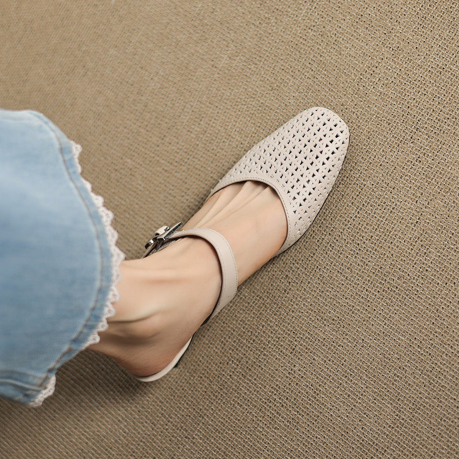 NILDA™ | ELEGANTE MULES MED PERFORERING
