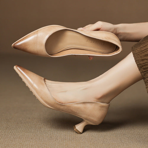 CALENNE™ | HÆLSKO MED LAV HÆL — Almond Beige