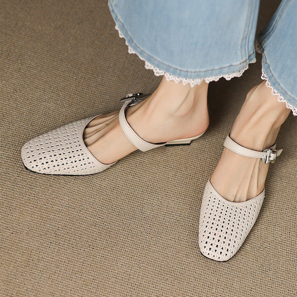 NILDA™ | ELEGANTE MULES MED PERFORERING