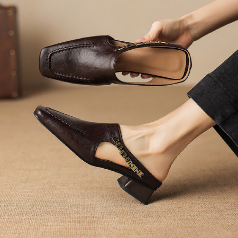VYLA™ | ELEGANTE MULES — Brun