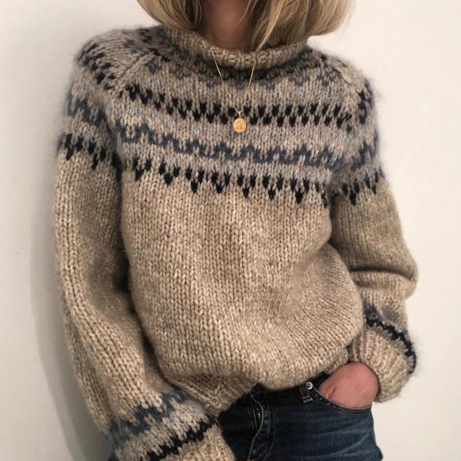 SELMA™ | RETRO-GENSER — Brown/Black