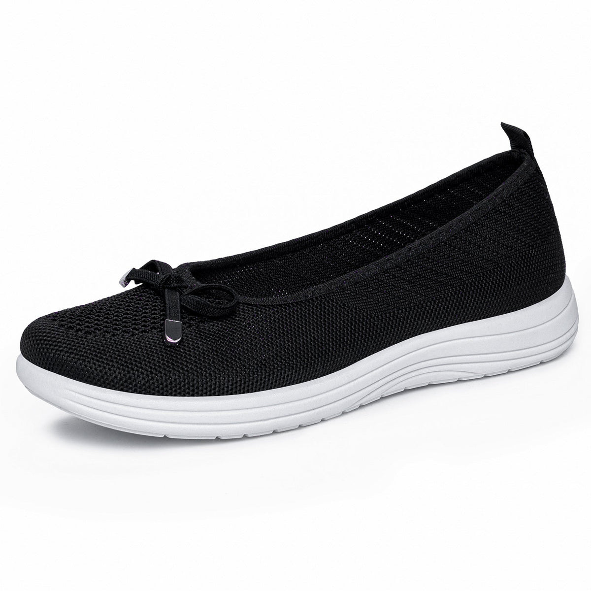 AMELIE™ | STRIKKEDE SLIP-ON SKO — Midnight Black