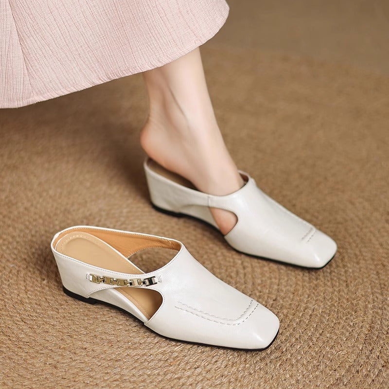 AVELLA™ | ELEGANTE MULES — Hvit