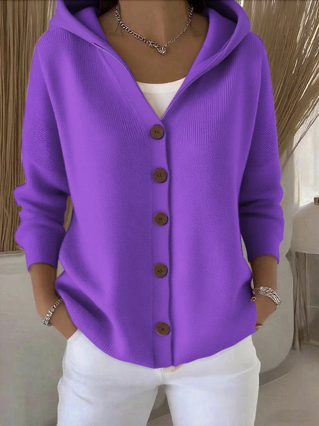 HEDVIG™ | STRIKKECARDIGAN — Lilla
