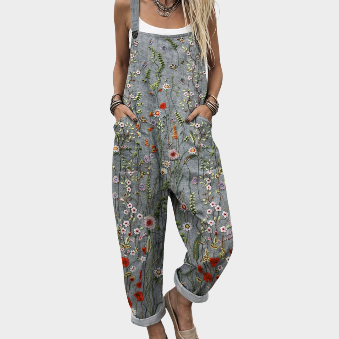 INGRID™ | Avslappet Blomstret Kjeledress