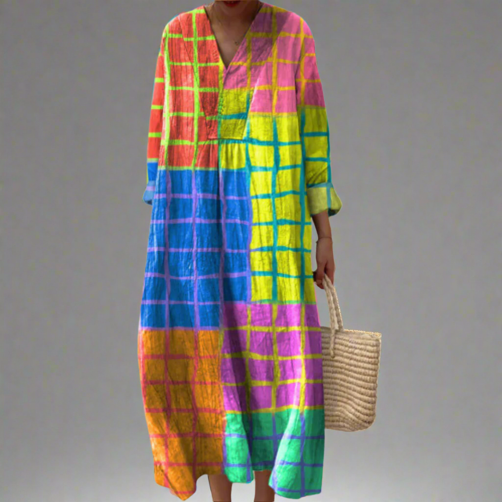 CHARLENE™ | ELEGANT GEOMETRISK SOMMERKJOLE