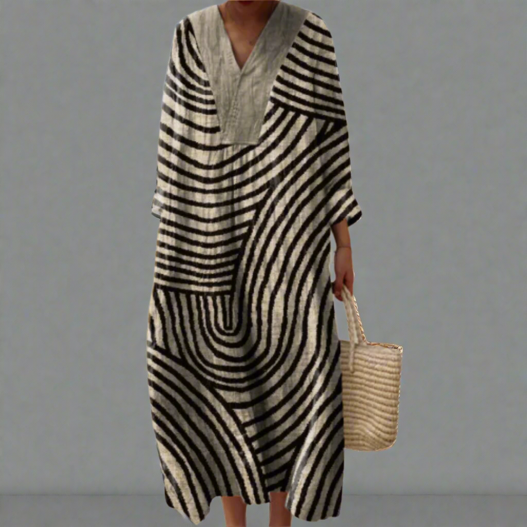 ABIGAIL™ | MODERNE GEOMETRISK MIDI-KJOLE