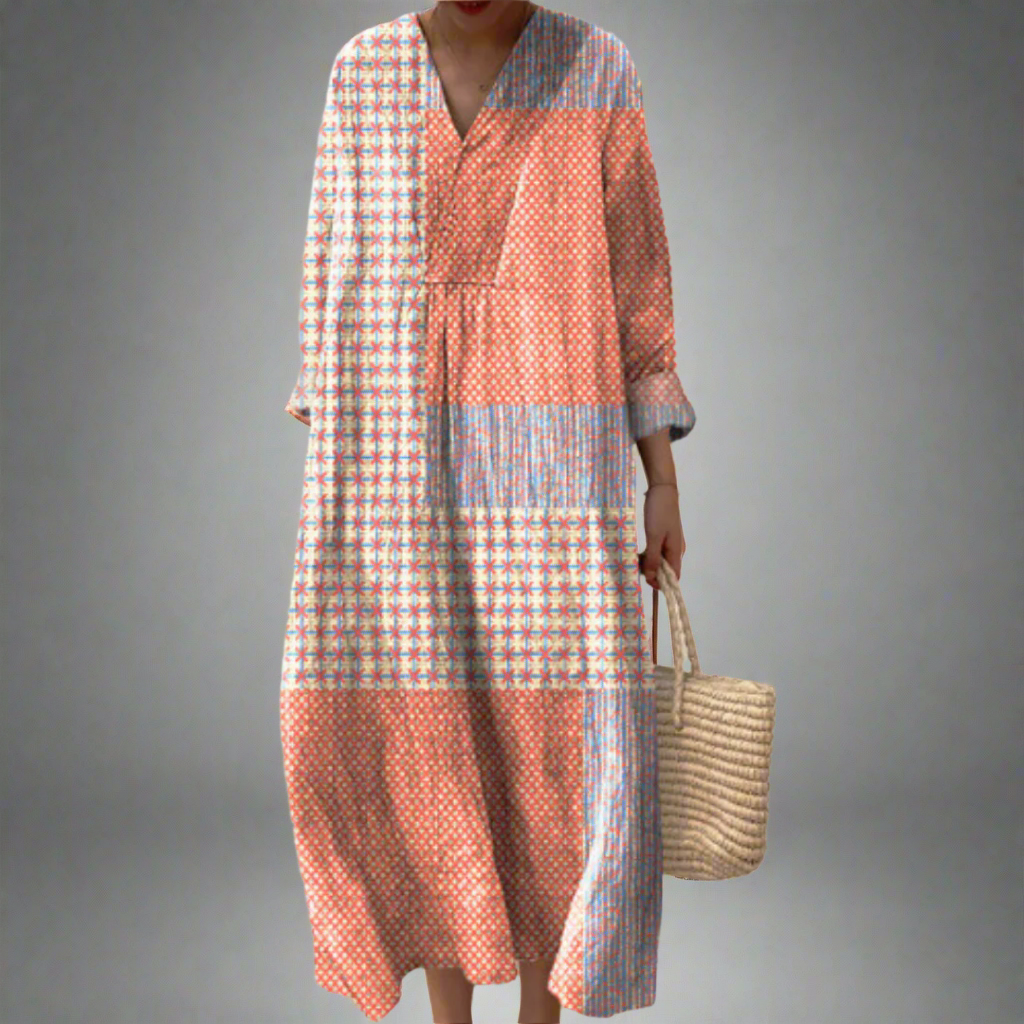 BETHANY™ | ELEGANT GEOMETRISK MIDI-KJOLE