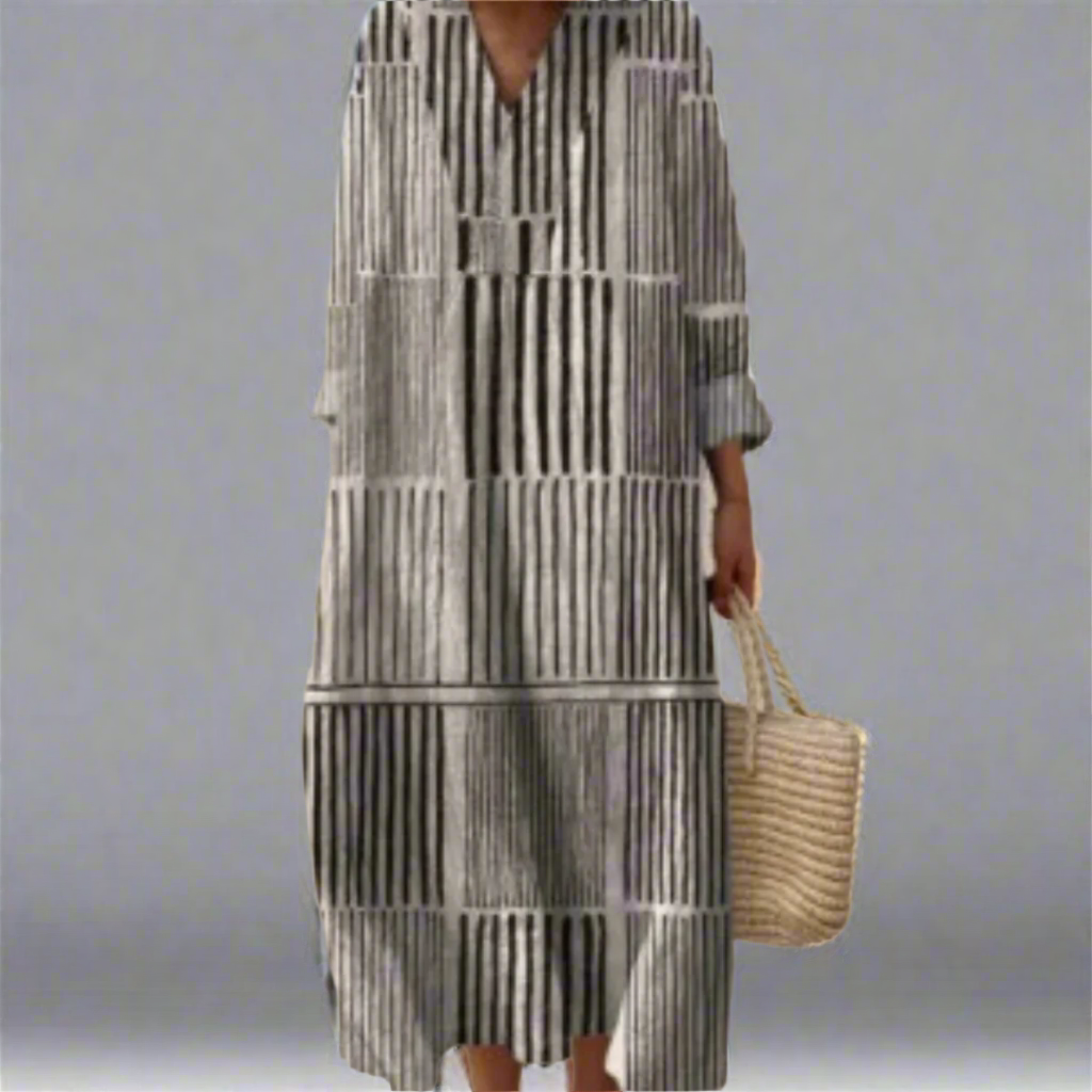 MACKENZIE™ | GEOMETRISK PRINTED MIDI-KJOLE