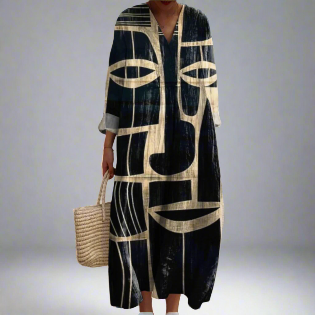 JULIANNA™ | GEOMETRISK ELEGANT MIDI-KJOLE