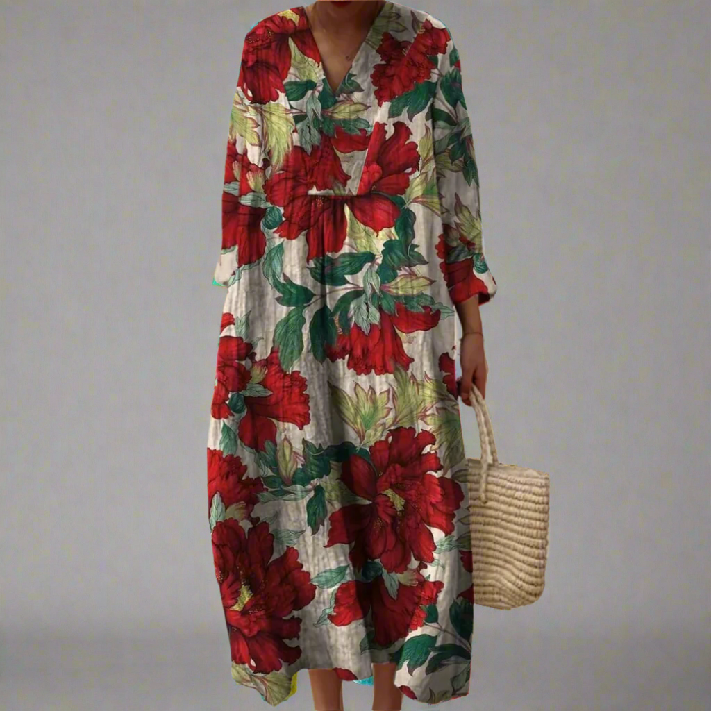 FELICITY™ | GEOMETRISK PRINT MIDI SOMMERKJOLE