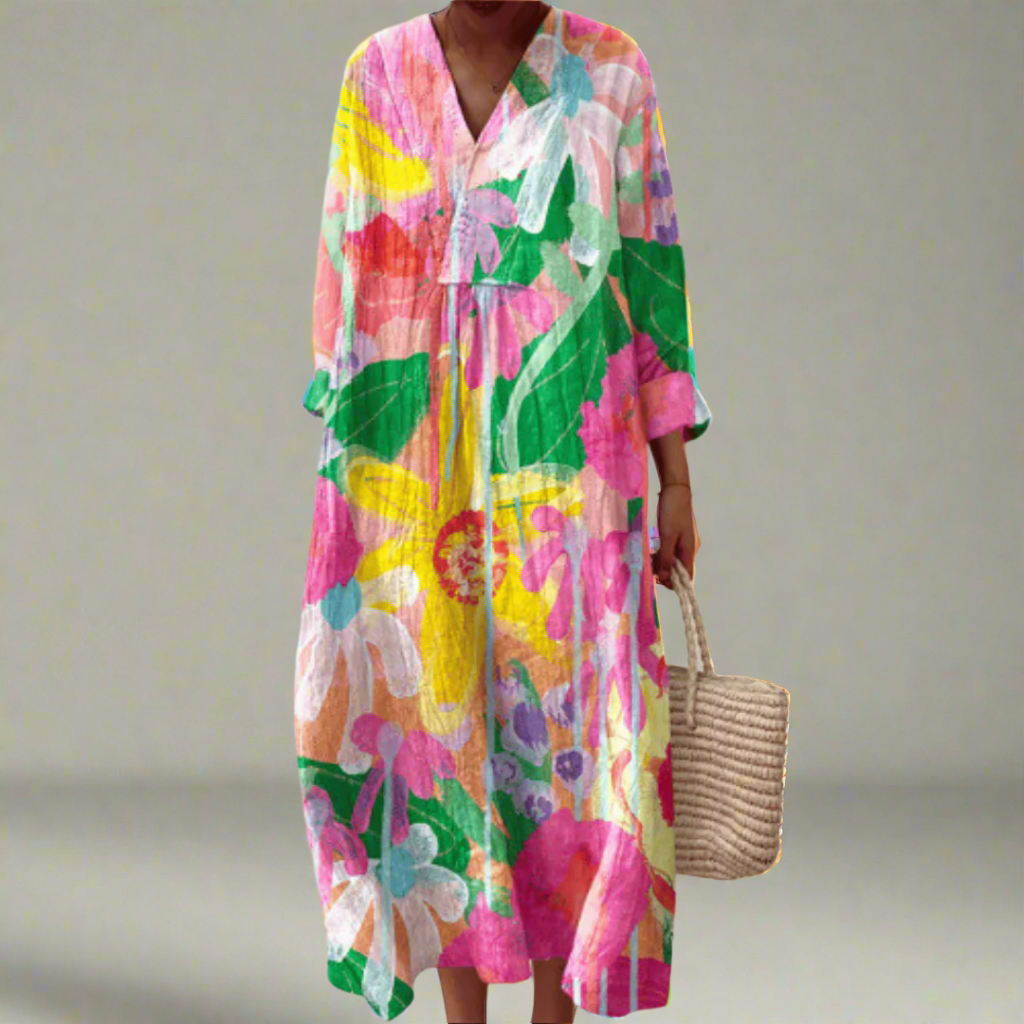 HELEN™ | GEOMETRISK PRINT MIDI-KJOLE