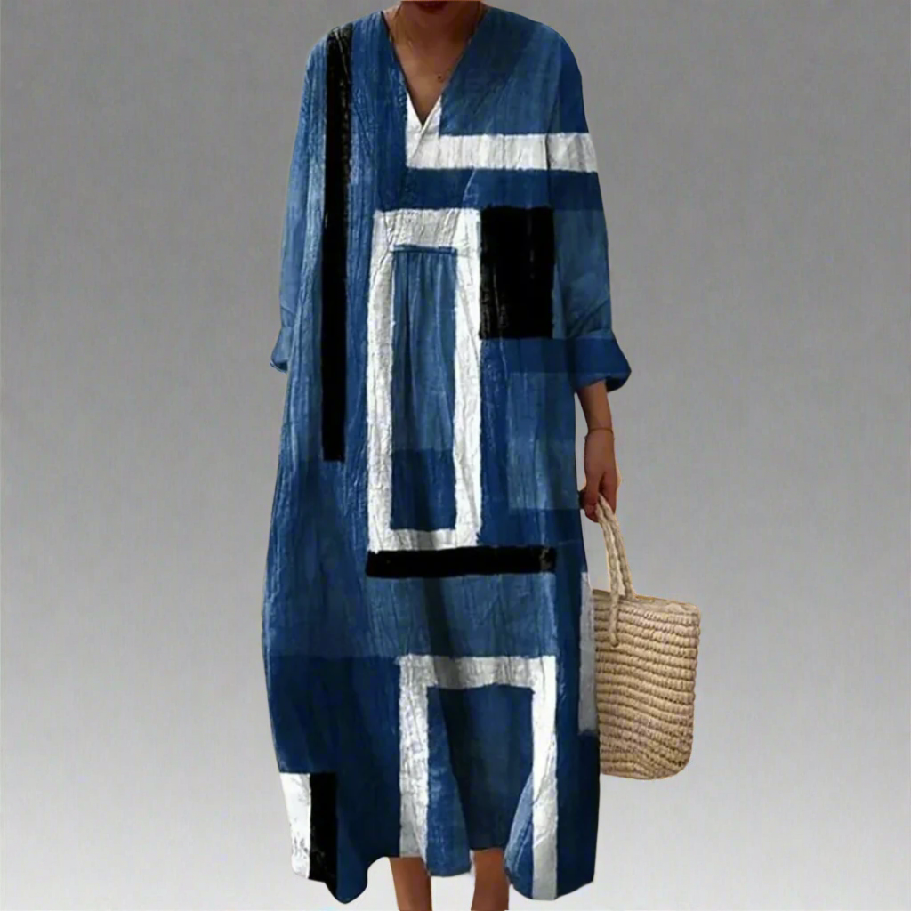 LEAH™ | ELEGANT GEOMETRISK MIDI-KJOLE