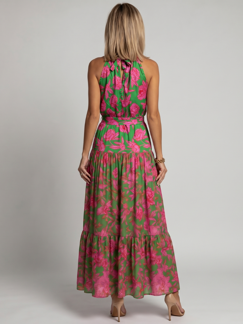 Rowen | Drapert Halter Midikjole