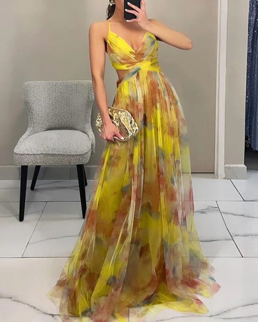 LIDIA™ | ELEGANT MIDIKJOLE — Gul