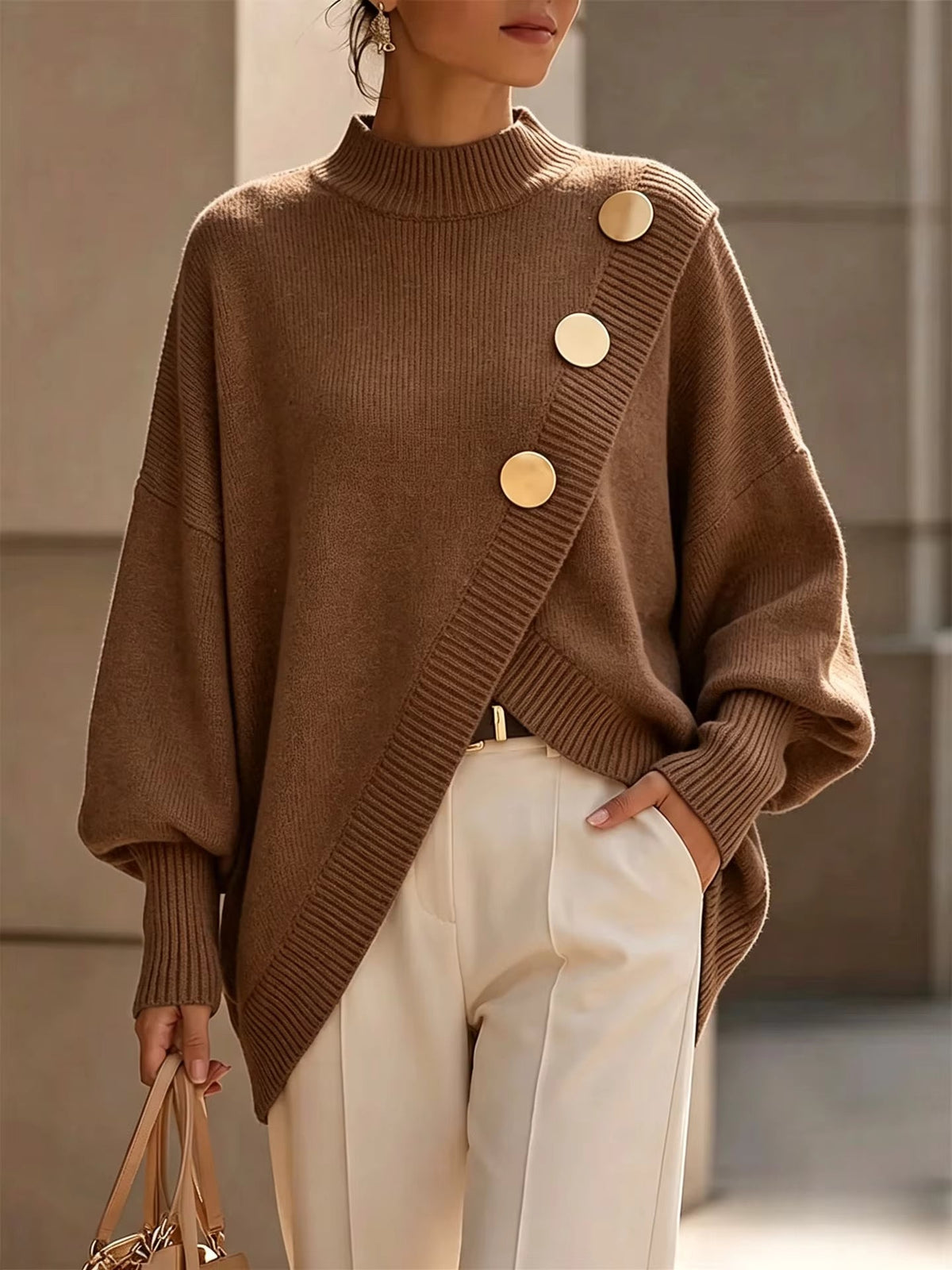 AMALIE™ | STRIKKEGENSER — Dark Brown